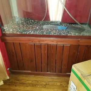 75 gallon custom cherry oak fishtank with stand